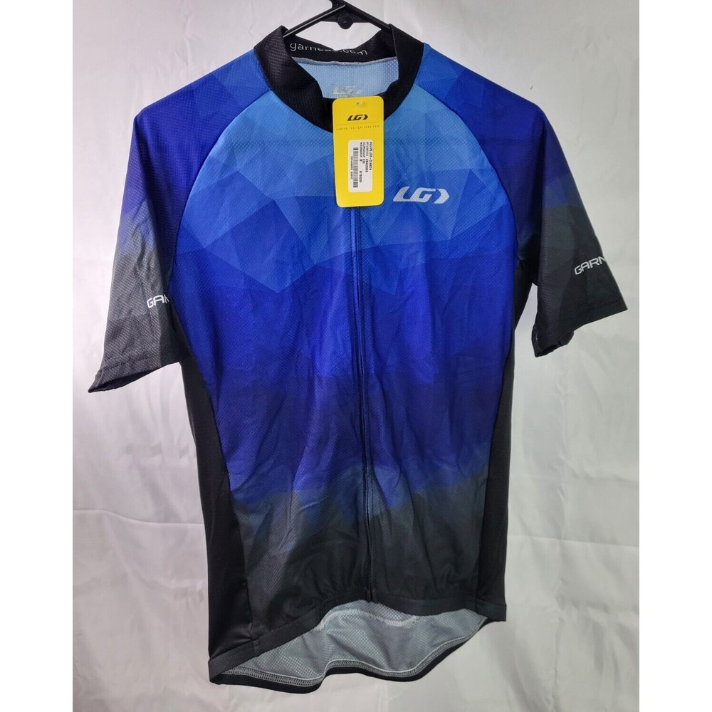 Garneau Mens Cycling Jersey Blue Diamonds Medium